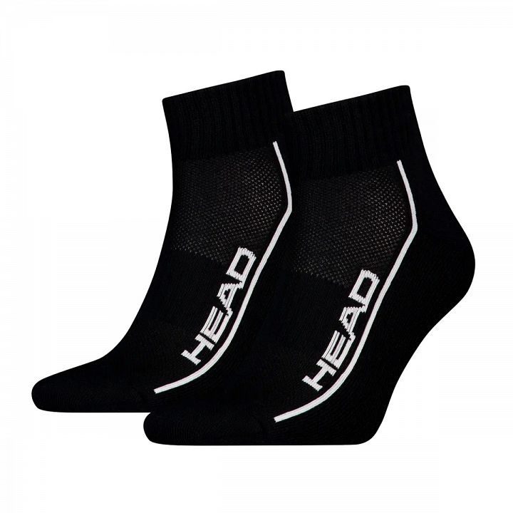 Head Tennis Performance Quarter Socks 2P Black